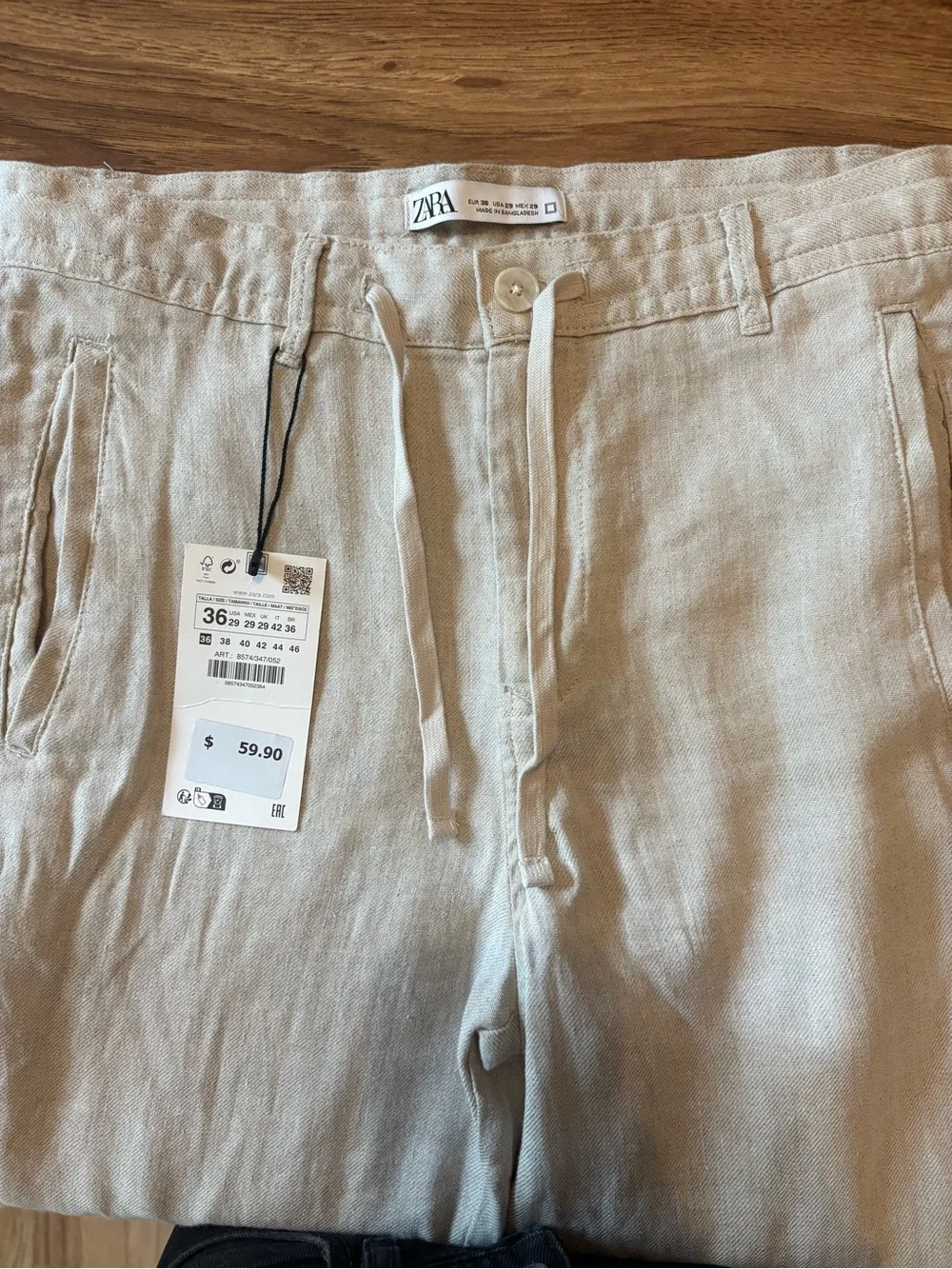 Zara Drawstring Linen Pants
